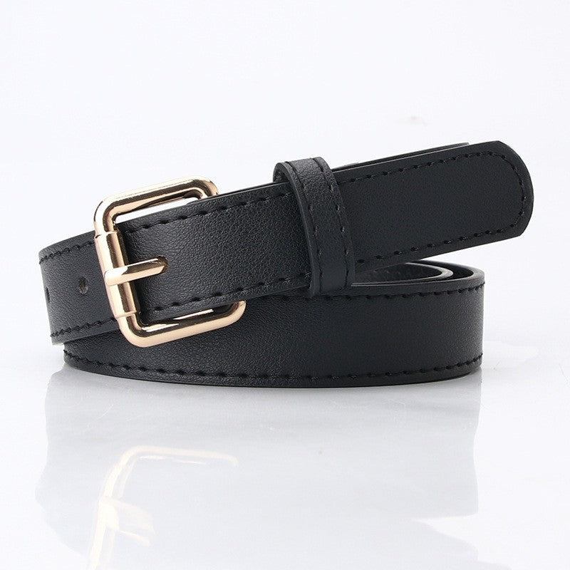 Chloe Women's PU Leather Belt with Alloy Pin Buckle