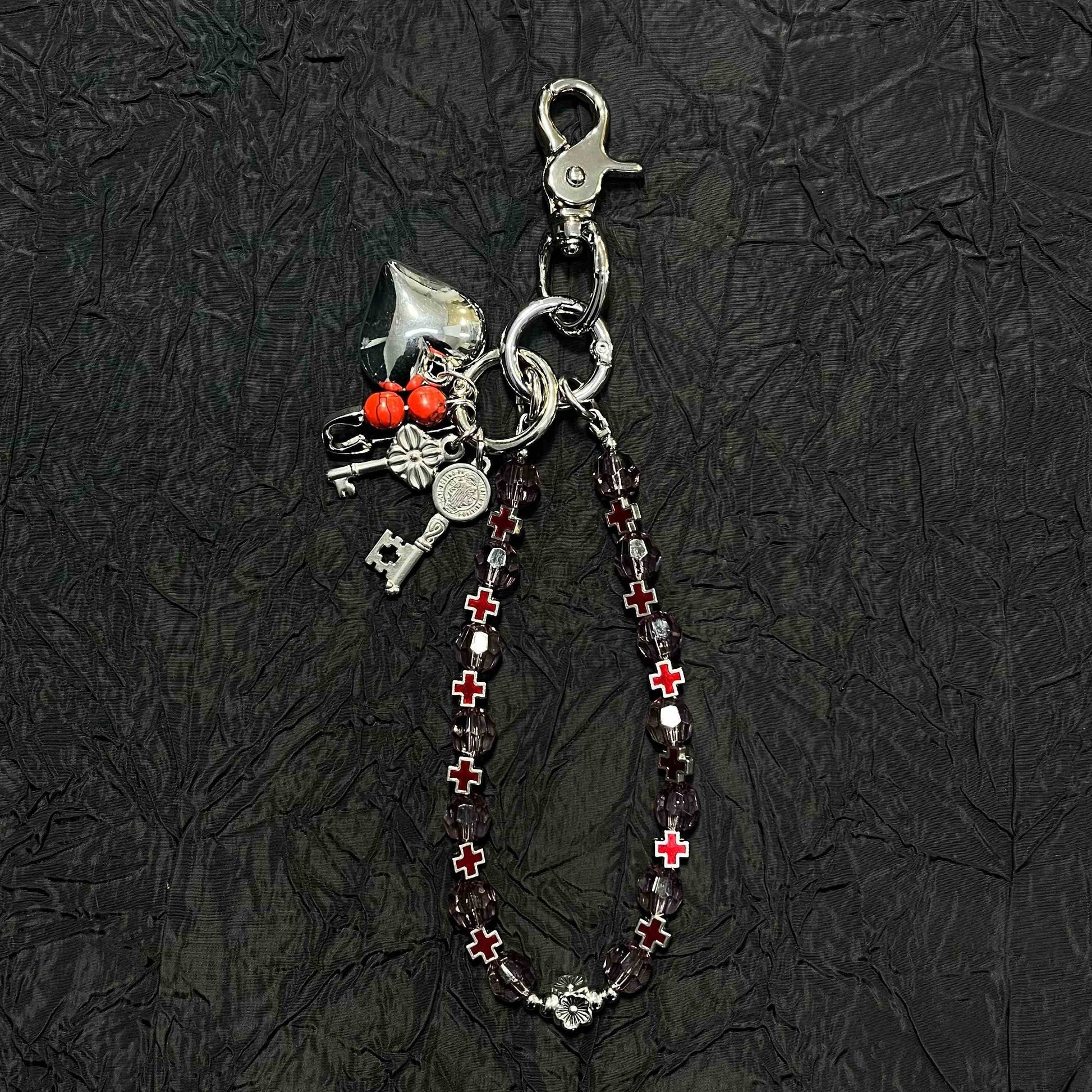 Gold Beaded Waist Chain with Handmade Accents – Stainless Steel Clasp