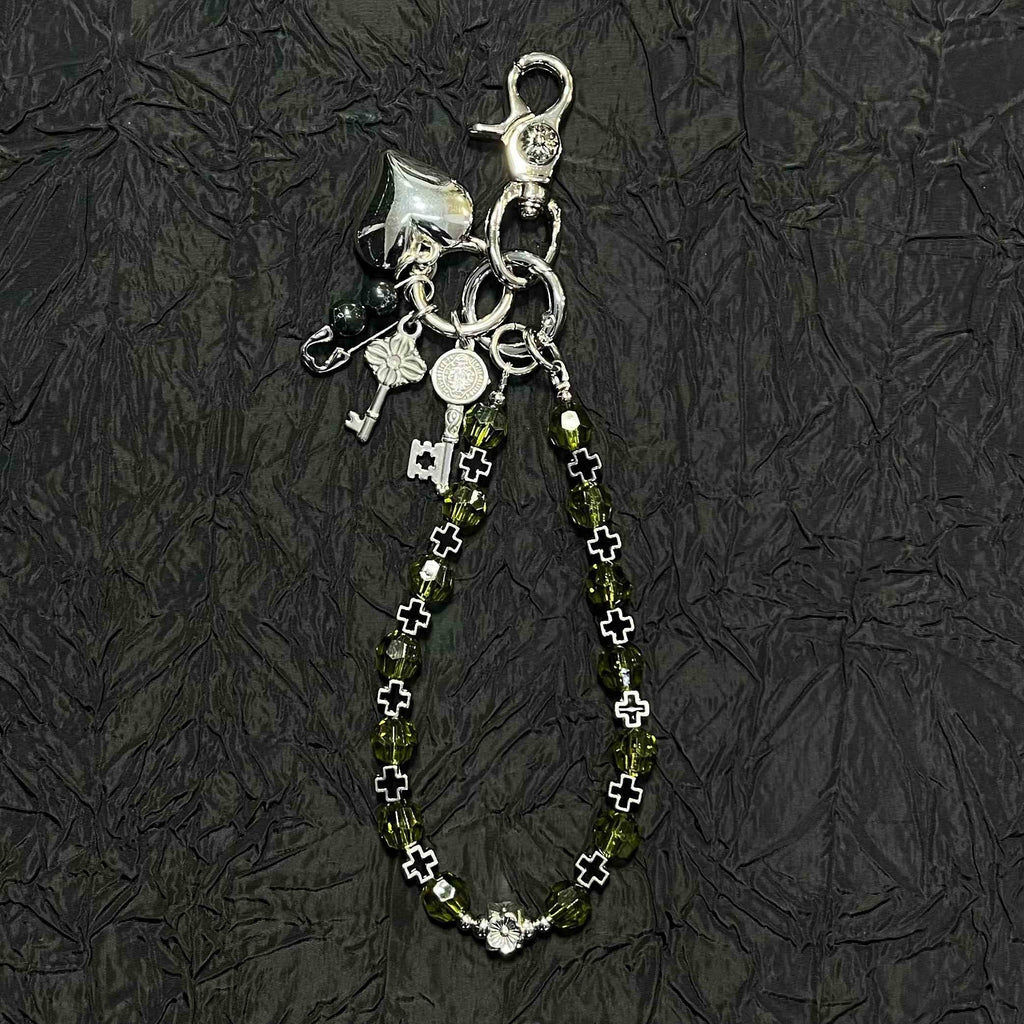 Gold Beaded Waist Chain with Handmade Accents – Stainless Steel Clasp