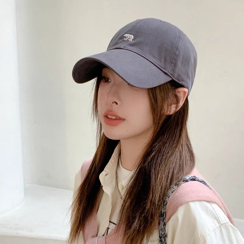 Naomi Kids Cotton Baseball Cap with Embroidered Polar Bear