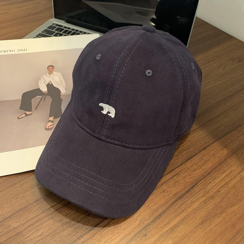 Naomi Kids Cotton Baseball Cap with Embroidered Polar Bear