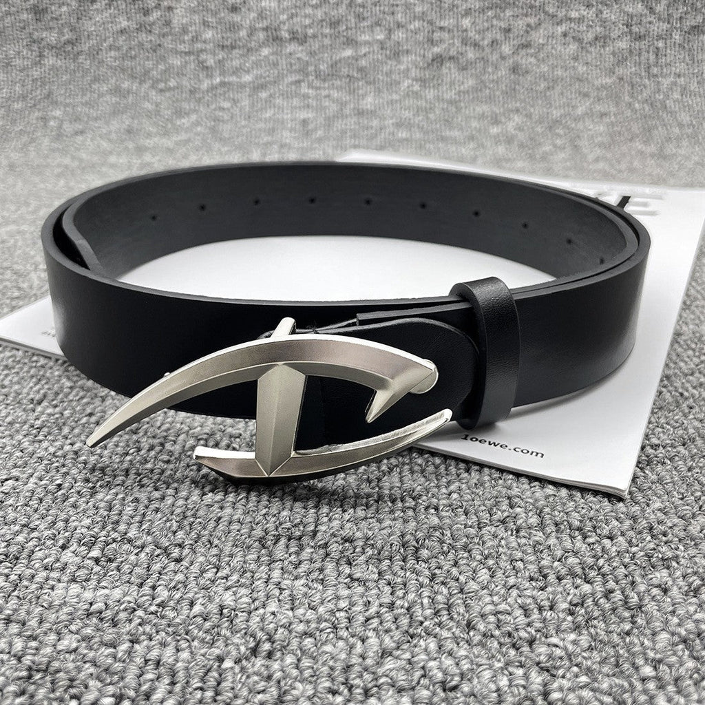 Zara Niche Irregular Punk Belt with Retro Metal Snap